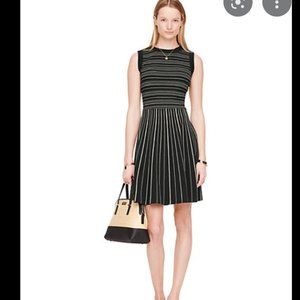 kate spade flavor of the month black white stripe sweater dress size small